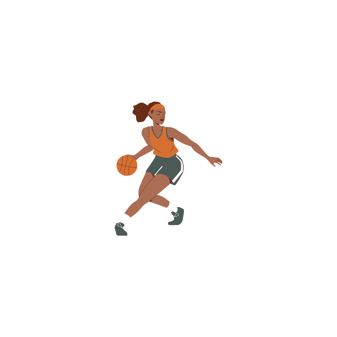 woman playing basketball