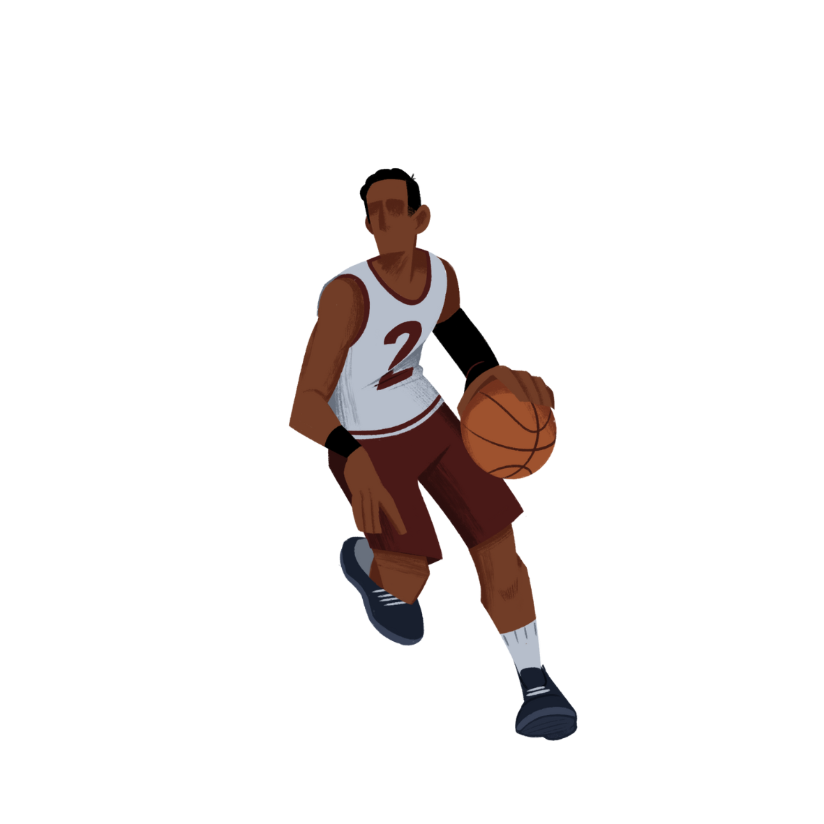 man playing basketball