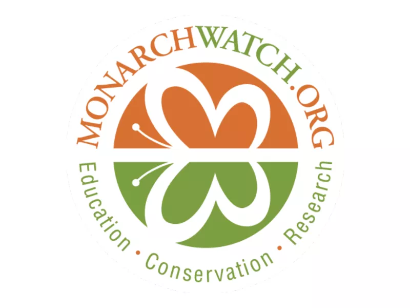 orange and green Monarch Watch logo